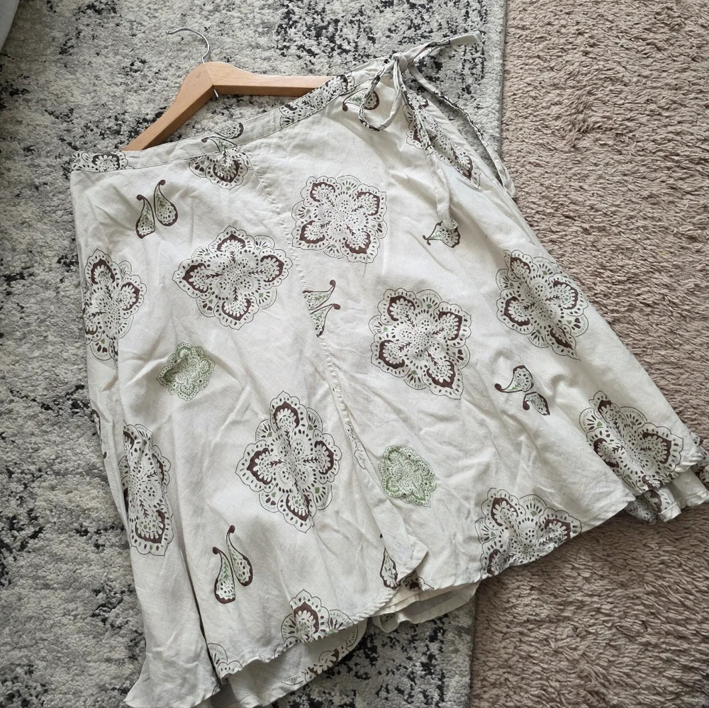 Vintage Y2k Old Navy Cotton Flare Skirt Womens 10 Cotton Coastal Cowgirl Boho